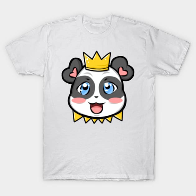 Crown Panda T-Shirt by MsPandAlyssa